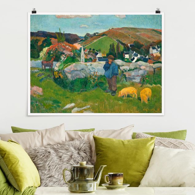Wanddeko Küche Paul Gauguin - Der Schweinehirt