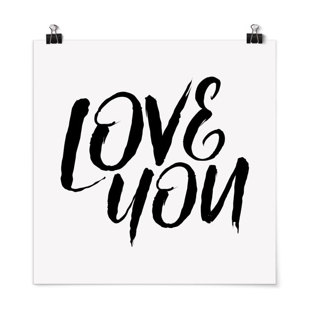 Poster mit Sprüchen Love You