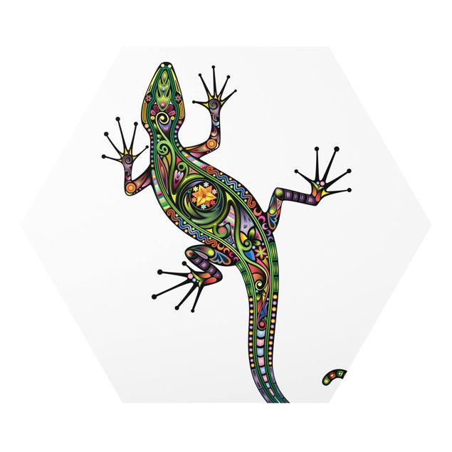 Foto auf Hartschaumplatte Geckomuster