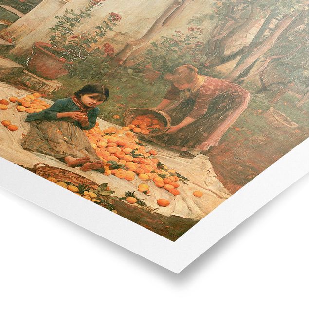Wandbilder Portrait John William Waterhouse - Die Orangenpflücker