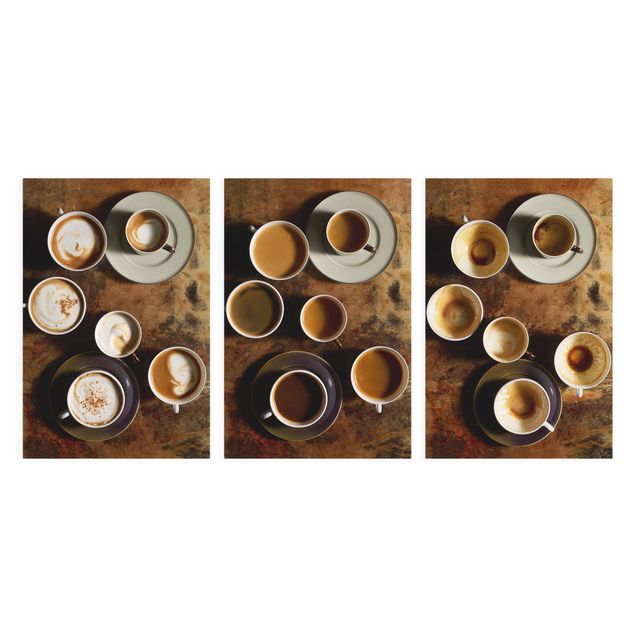 Wandbilder Modern Trilogie der Kaffeetassen