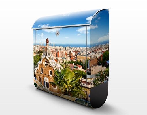 Briefkasten mit Zeitungsfach - Barcelona - Wandbriefkasten