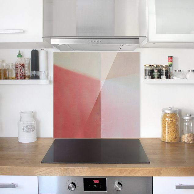 Glasrückwand Küche Warme Farbflächen