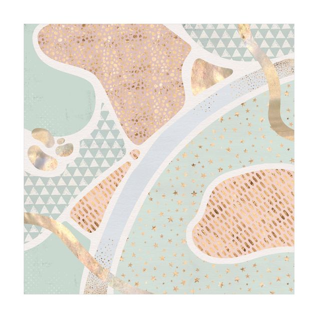 Teppich modern Abstrakte Seelandschaft Pastellmuster