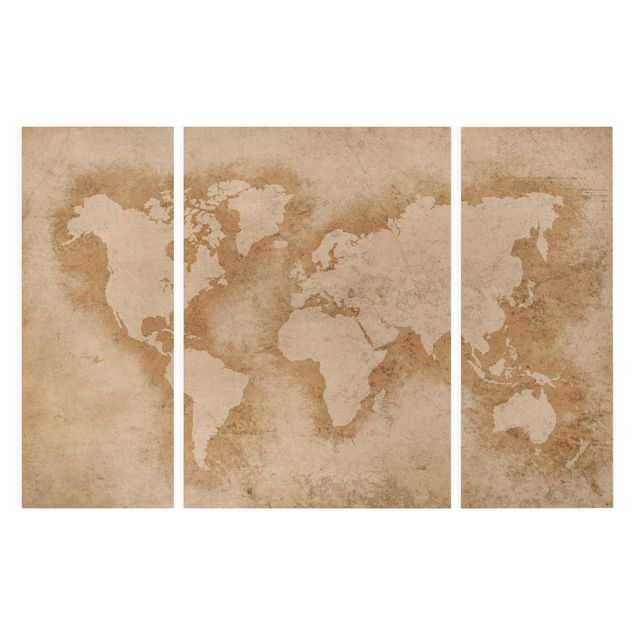 Wandbilder Antike Weltkarte