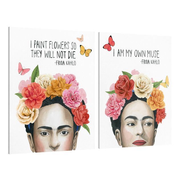 Wandbilder Blumen Fridas Gedanken Set I