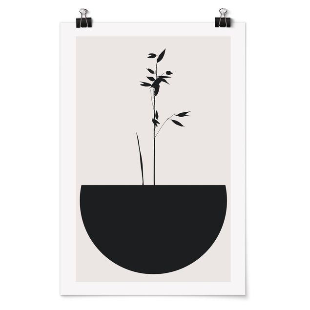 Kunstkopie Poster Grafische Pflanzenwelt - Zartes Wachstum