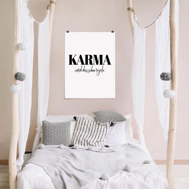 Spruch Poster Karma wird das schon regeln