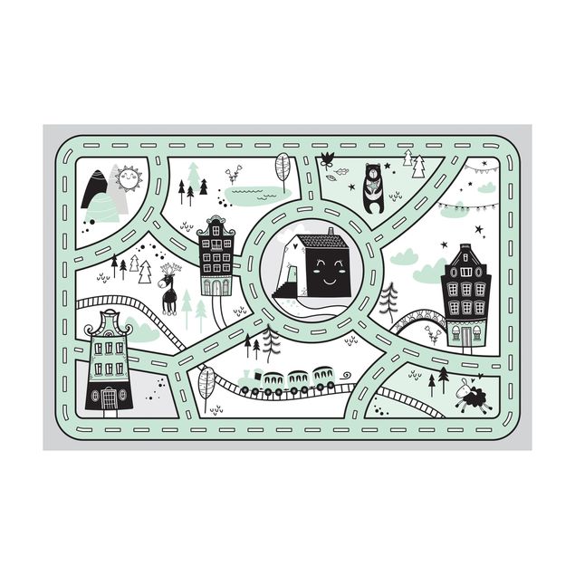 Moderne Teppiche Skandinavien - Die grüne Stadt