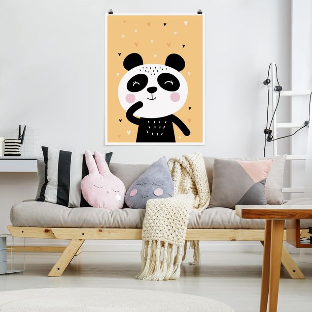Poster Tiere Der glückliche Panda