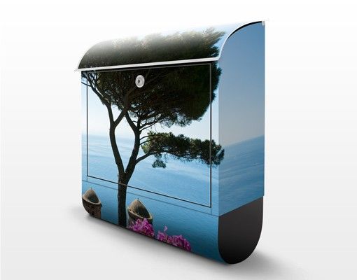 Briefkasten Design Ausblick vom Garten aufs Meer