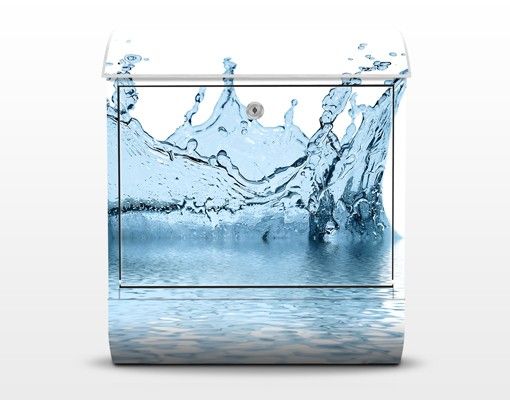 Briefkasten Design Blue Water Splash No.2