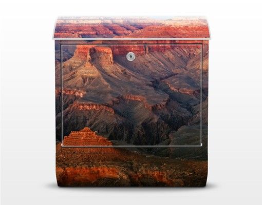 Briefkasten orange Grand Canyon nach dem Sonnenuntergang