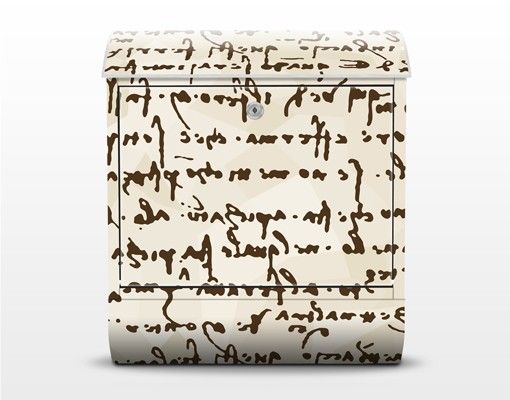 Design Briefkasten Da Vinci Manuskript