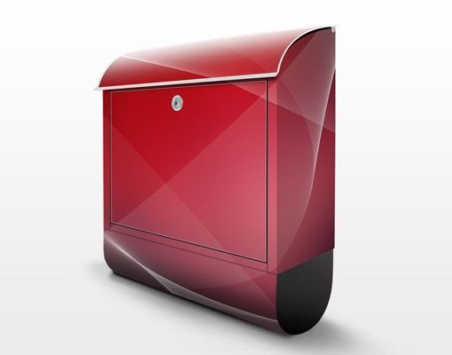 Briefkasten Rot mit Zeitungsfach - Funky Free Style - Modern Rot