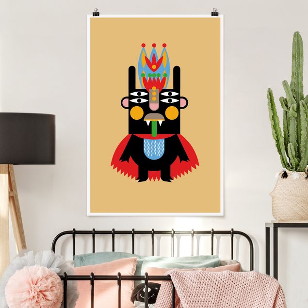 Deko Kinderzimmer Collage Ethno Monster - König