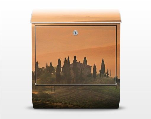 Postkasten orange Dreams of Tuscany
