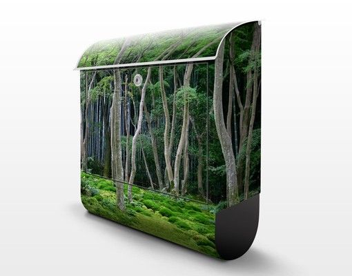 Postkasten grün Japanischer Wald