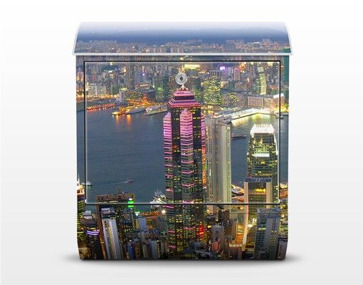 Briefkasten Design Hongkong Skyline