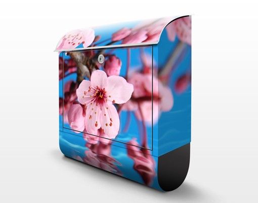 Design Briefkasten Kirschblüte