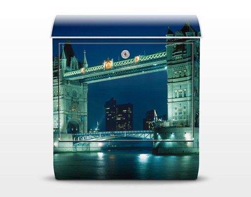 Briefkasten mit Zeitungsfach - Tower Bridge - Wandbriefkasten