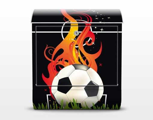 Design Briefkasten No.EG5 Football on fire