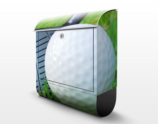 Wandbriefkasten - Playing Golf - Briefkasten Weiß