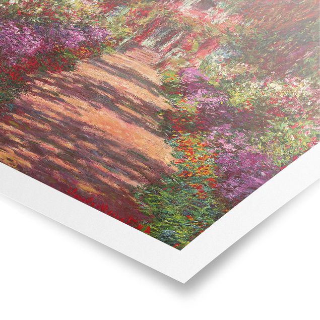 Wandbilder Bäume Claude Monet - Weg in Monets Garten in Giverny