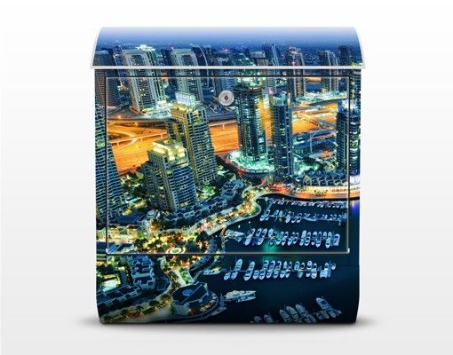 Briefkasten mit Zeitungsfach - Dubai Marina - Wandbriefkasten