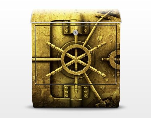 Design Briefkasten Golden Safe