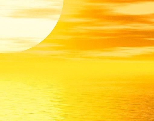 Wandbriefkasten - Golden Sunrise - Briefkasten Gelb