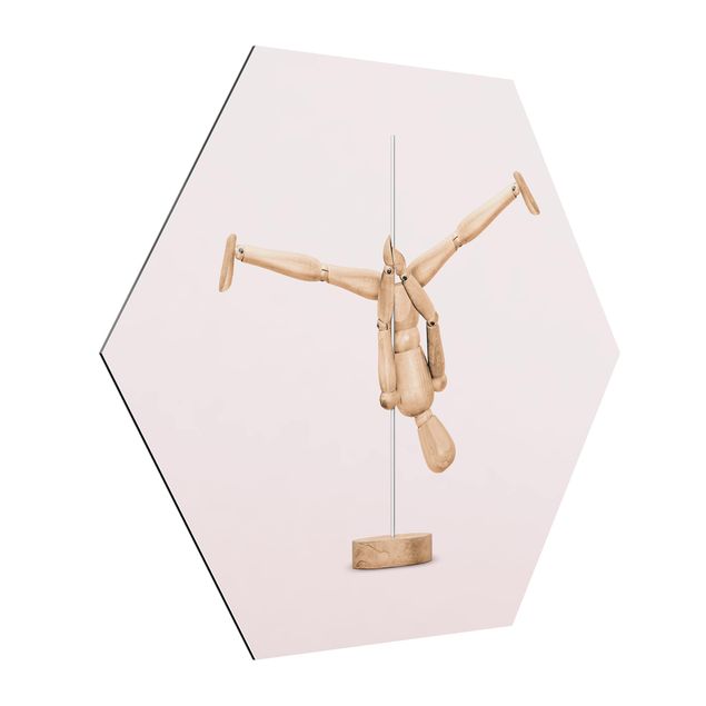 Wandbilder Modern Poledance mit Holzfigur