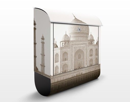 Postkasten beige Taj Mahal