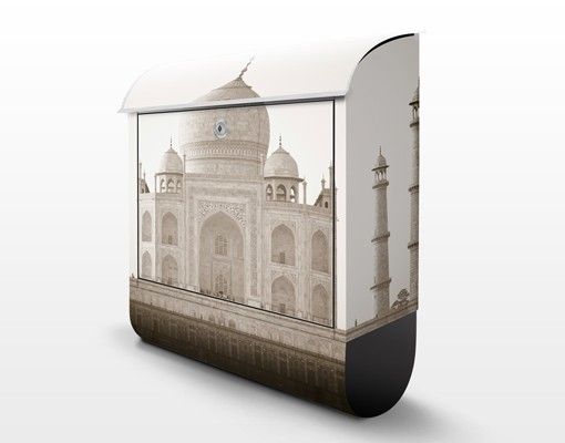 Briefkasten mit Zeitungsfach - Taj Mahal - Wandbriefkasten