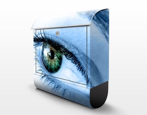 Wandbriefkasten - Seductive Eye No.2 - Briefkasten Blau