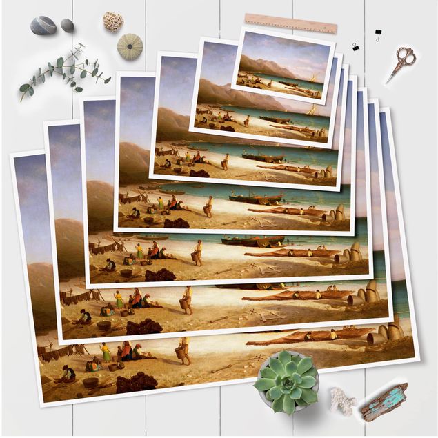 Kunstdrucke Poster Albert Bierstadt - Der Golf von Salerno
