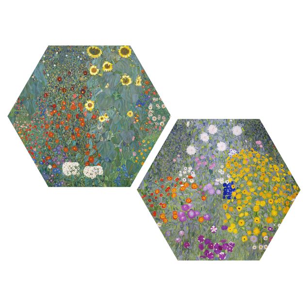 Wandbilder Floral Gustav Klimt - Im grünen Garten