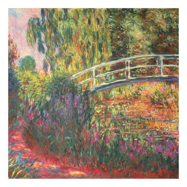 Spritzschutz Blumen Claude Monet - Japanische Brücke im Garten von Giverny