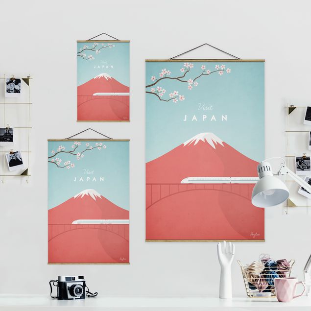Wandbilder Blumen Reiseposter - Japan