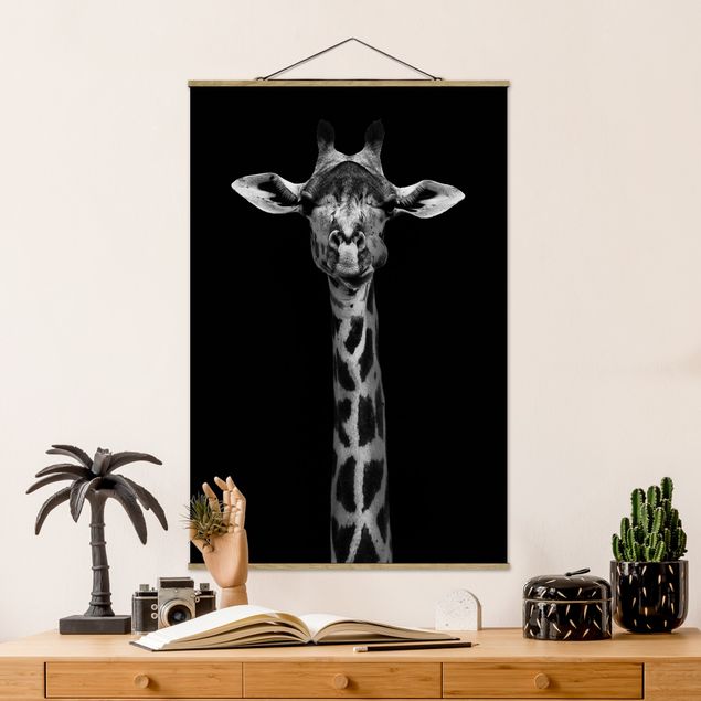 Küche Dekoration Dunkles Giraffen Portrait