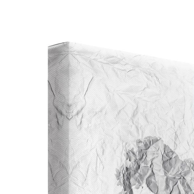 Leinwandbilder Papier Weltkarte Weiß Grau