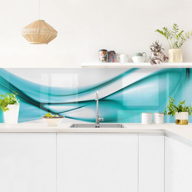 Küchenspiegel Glas Turquoise Design