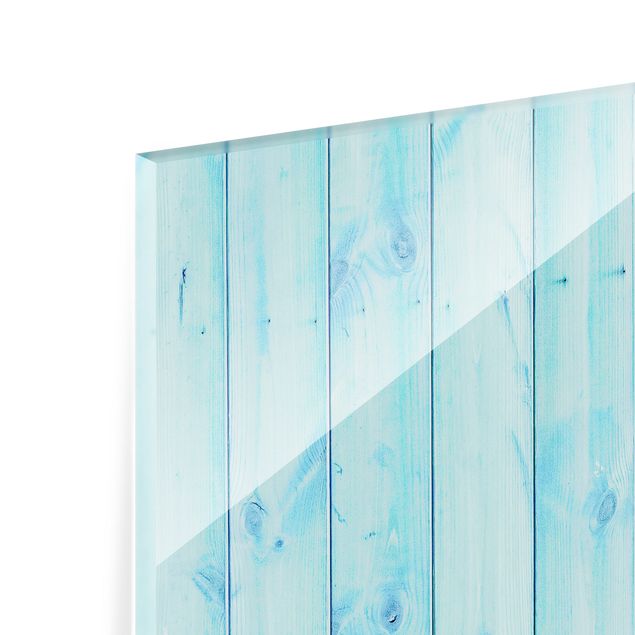 Spritzschutz Glas - Maritime Holzplanken - Quadrat 1:1