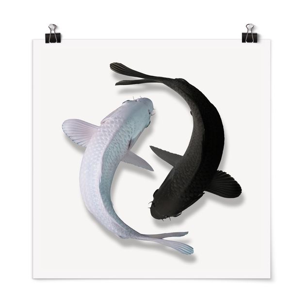 Kunstdrucke Poster Fische Ying & Yang