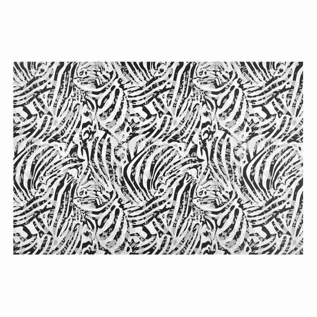 Wandbilder Zebras Zebramuster in Grautönen