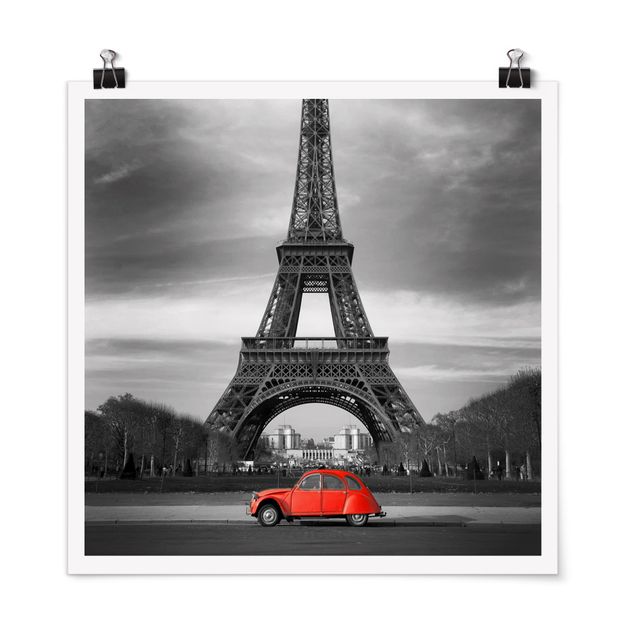 Poster schwarz-weiß Spot on Paris