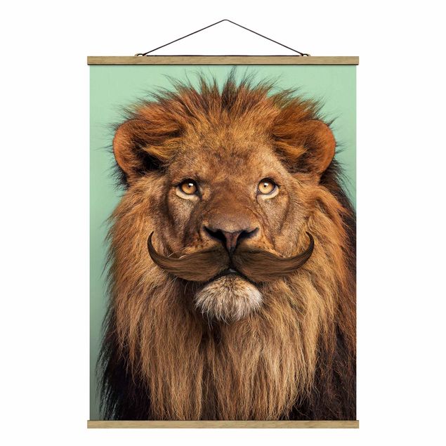 Wandbilder Afrika Löwe mit Bart