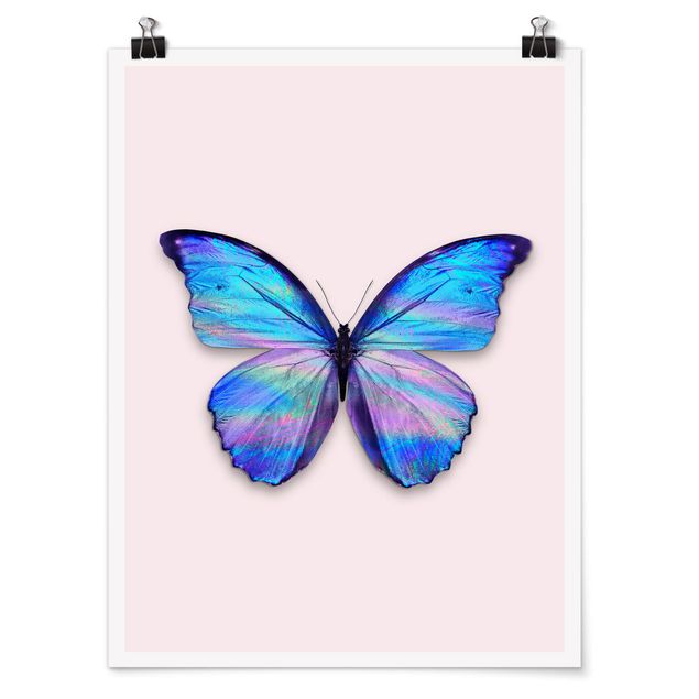 Kunstdrucke Poster Holografischer Schmetterling