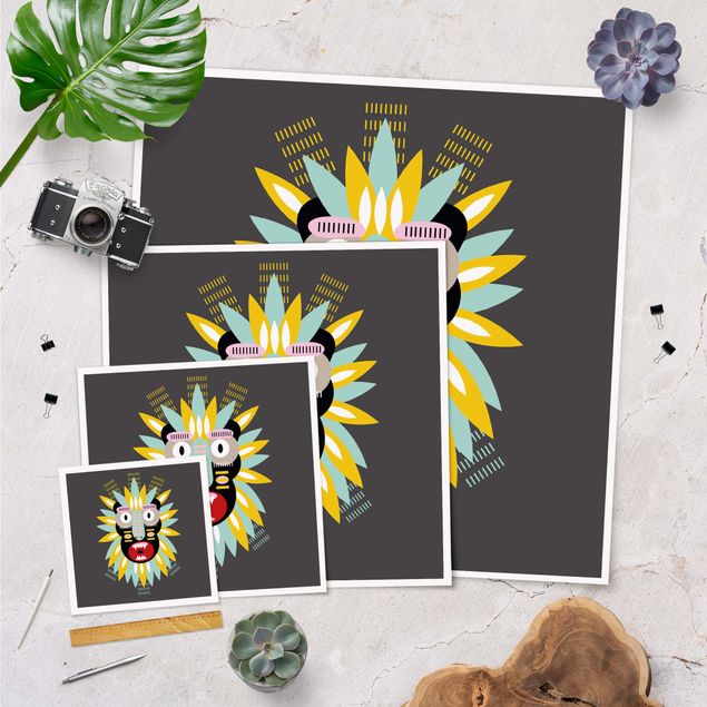 Poster bestellen Collage Ethno Maske - King Kong