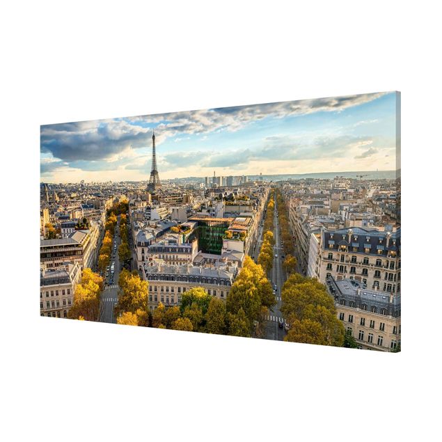Magnettafel - Nice day in Paris - Panorama Querformat